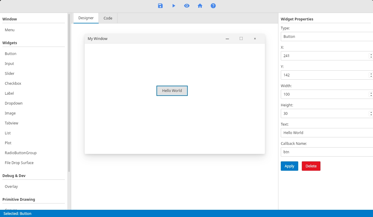 Gooey Builder Interface